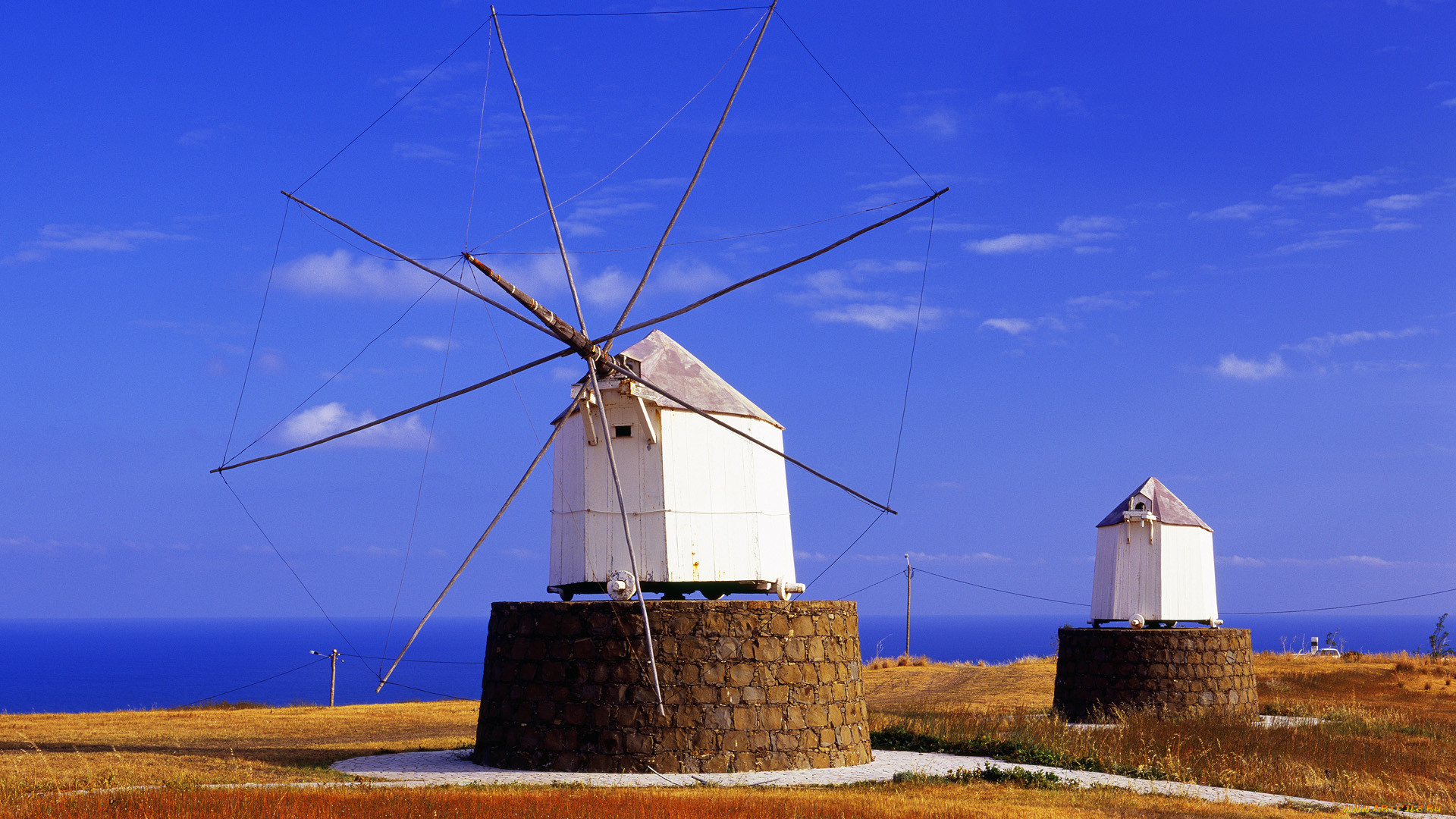 porto, santo, island, portugal, , , , , , old, wind, mills, portela, madeira, 